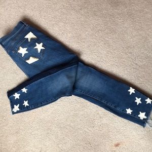 Hand Painted Star Jeans